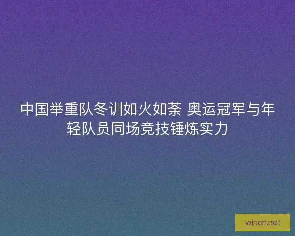 中国举重队冬训如火如荼 奥运冠军与年轻队员同场竞技锤炼实力